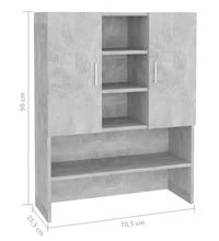 Waschmaschinenschrank Betongrau 70,5x25,5x90 cm