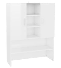 Waschmaschinenschrank Hochglanz-Weiß 70,5x25,5x90 cm