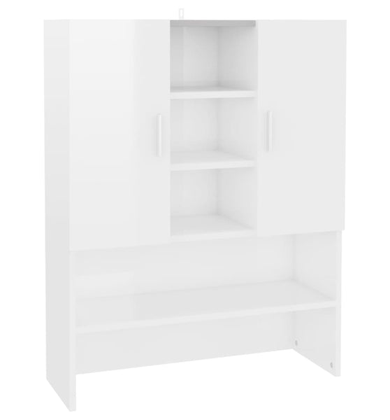 Waschmaschinenschrank Hochglanz-Weiß 70,5x25,5x90 cm