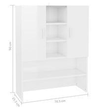 Waschmaschinenschrank Hochglanz-Weiß 70,5x25,5x90 cm