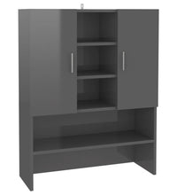 Waschmaschinenschrank Hochglanz-Grau 70,5x25,5x90 cm