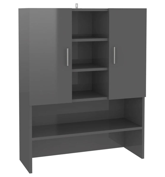 Waschmaschinenschrank Hochglanz-Grau 70,5x25,5x90 cm