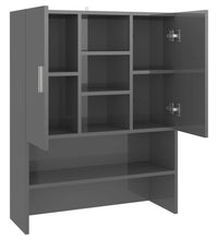 Waschmaschinenschrank Hochglanz-Grau 70,5x25,5x90 cm