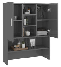 Waschmaschinenschrank Hochglanz-Grau 70,5x25,5x90 cm