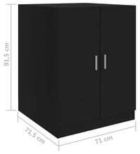 Waschmaschinenschrank Schwarz 71x71,5x91,5 cm