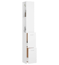 Badschrank Weiß 25x26,5x170 cm Holzwerkstoff