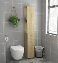 Badschrank Sonoma-Eiche 25x26,5x170 cm Holzwerkstoff
