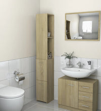 Badschrank Sonoma-Eiche 25x26,5x170 cm Holzwerkstoff