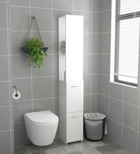 Badschrank Hochglanz-Weiß 25x26,5x170 cm Holzwerkstoff