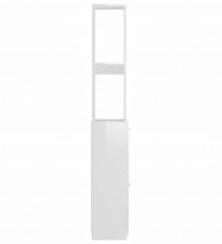 Badschrank Hochglanz-Weiß 25x26,5x170 cm Holzwerkstoff