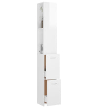 Badschrank Hochglanz-Weiß 25x26,5x170 cm Holzwerkstoff