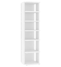 Schuhschränke 2 Stk. Weiß 27,5x27x102 cm Holzwerkstoff