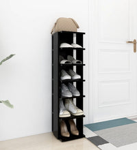 Schuhschrank Schwarz 27,5x27x102 cm Holzwerkstoff