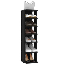 Schuhschrank Schwarz 27,5x27x102 cm Holzwerkstoff