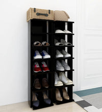 Schuhschränke 2 Stk. Schwarz 27,5x27x102 cm