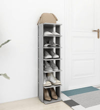 Schuhschrank Betongrau 27,5x27x102 cm Holzwerkstoff