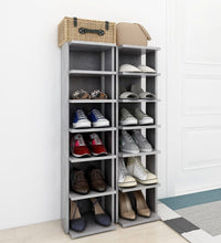 Schuhschränke 2 Stk. Betongrau 27,5x27x102 cm