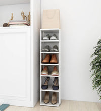 Schuhschrank Hochglanz-Weiß 27,5x27x102 cm Holzwerkstoff