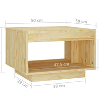 Couchtisch 50x50x33,5 cm Massivholz Kiefer