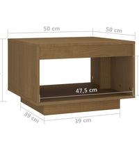 Couchtisch Honigbraun 50x50x33,5 cm Massivholz Kiefer