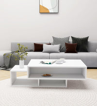Couchtisch Weiß 105x55x32 cm Holzwerkstoff