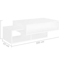 Couchtisch Weiß 105x55x32 cm Holzwerkstoff