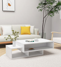 Couchtisch Weiß 105x55x32 cm Holzwerkstoff