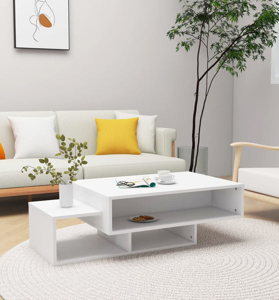 Couchtisch Weiß 105x55x32 cm Holzwerkstoff