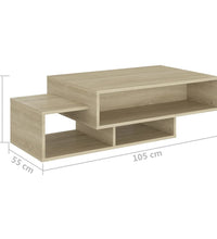 Couchtisch Sonoma-Eiche 105x55x32 cm Holzwerkstoff