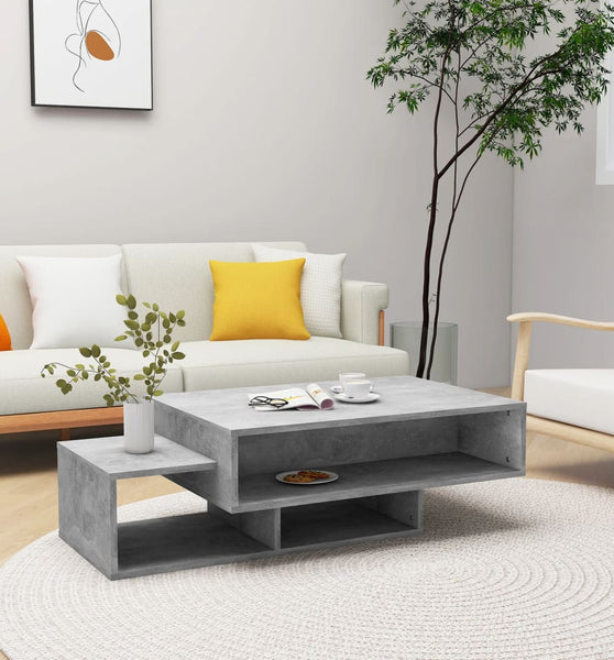 Couchtisch Betongrau 105x55x32 cm Holzwerkstoff