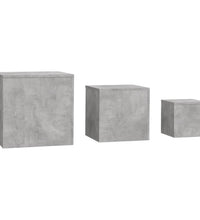 Beistelltische 3-tlg. Betongrau Holzwerkstoff