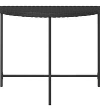 Gartentisch Schwarz 100x50x75 cm Poly Rattan