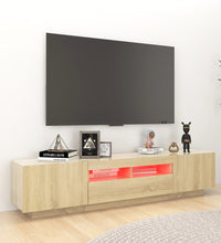 TV-Schrank mit LED-Leuchten Sonoma-Eiche 180x35x40 cm