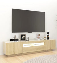TV-Schrank mit LED-Leuchten Sonoma-Eiche 180x35x40 cm