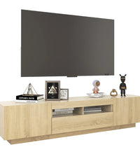 TV-Schrank mit LED-Leuchten Sonoma-Eiche 180x35x40 cm