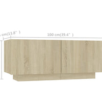 TV-Schrank mit LED-Leuchten Sonoma-Eiche 180x35x40 cm
