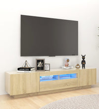 TV-Schrank mit LED-Leuchten Sonoma-Eiche 180x35x40 cm