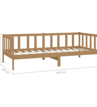 Tagesbett Honigbraun Massivholz Kiefer 90x200 cm
