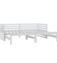 Ausziehbares Tagesbett Weiß Massivholz Kiefer 2x(90x200) cm