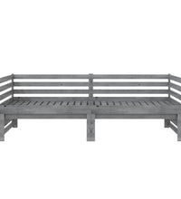 Ausziehbares Tagesbett Grau Massivholz Kiefer 2x(90x200) cm