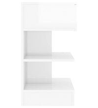 Nachttische 2 Stk. Hochglanz-Weiß 40x35x65 cm