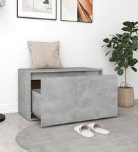 Flurbank 80x40x45 cm Betongrau Holzwerkstoff