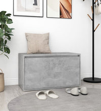 Flurbank 80x40x45 cm Betongrau Holzwerkstoff