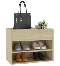 Schuhbank Sonoma-Eiche 60x30x45 cm Holzwerkstoff