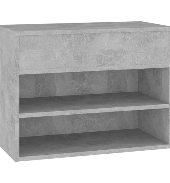 Schuhbank Betongrau 60x30x45 cm Holzwerkstoff