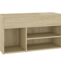 Schuhbank Sonoma-Eiche 80x30x45 cm Holzwerkstoff