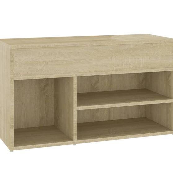 Schuhbank Sonoma-Eiche 80x30x45 cm Holzwerkstoff