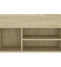 Schuhbank Sonoma-Eiche 80x30x45 cm Holzwerkstoff