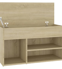 Schuhbank Sonoma-Eiche 80x30x45 cm Holzwerkstoff