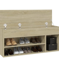 Schuhbank Sonoma-Eiche 105x30x45 cm Holzwerkstoff